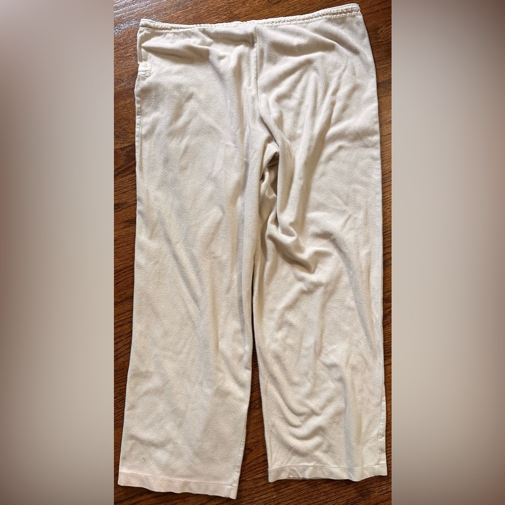 LADIES Calvin Klein CK Cream Vintage Lounge Pants / Pajama Bottoms - S